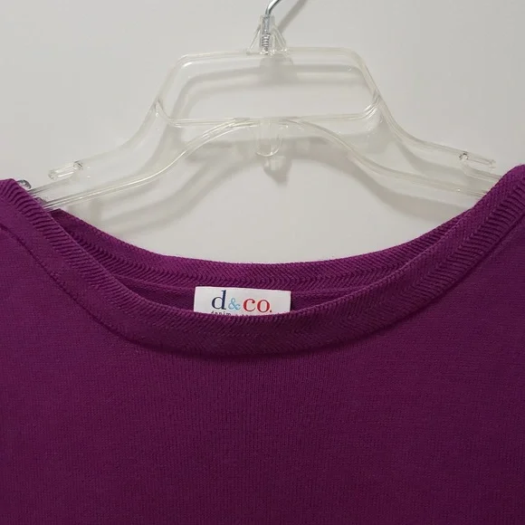 Tunic Sweater Medium Weight Cotton Blend Denim & Co - Picture 4 of 9